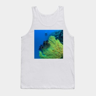 Gorgonian Coral and Scuba Diver Tank Top